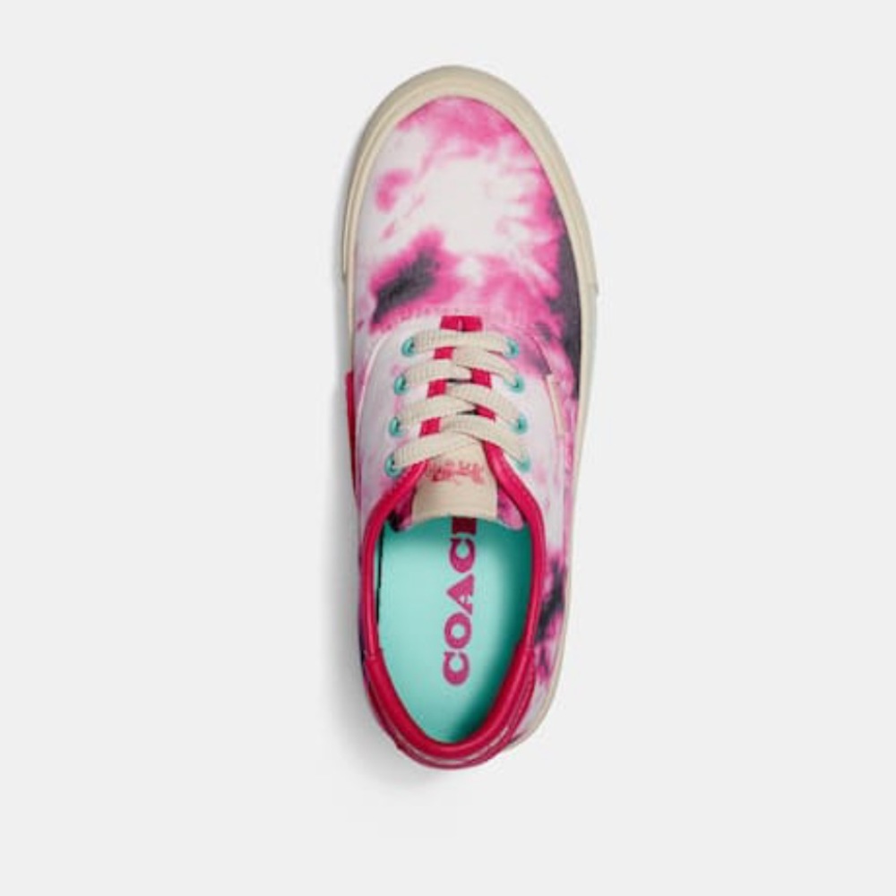 Coach Citysole Skate Sneaker in Bold Pink Tie Dye - Picture 3 of 5